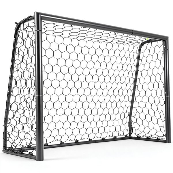 Futbolo vartai su metaliniu rėmu ir poliesterio tinklu 180 x 60 x 120 cm (Juoda)