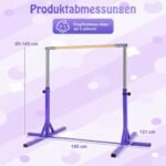 Gimnastikos skersinis vaikams su sulankstomu kilimėliu (Violetinė) – Paveikslėlis 2