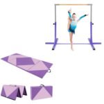 Gimnastikos skersinis vaikams su sulankstomu kilimėliu (Violetinė)