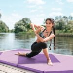 Gimnastikos skersinis vaikams su sulankstomu kilimėliu (Violetinė) – Paveikslėlis 4