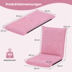 Grindų kėdės su reguliuojamu atlošu 2 vnt. (Rožinė) – Paveikslėlis 2