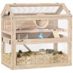 Hamsterio narvelis su trimis aukštais, akriliniais langais ir priedais 76x45 cm – Paveikslėlis 10