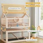 Hamsterio narvelis su trimis aukštais, akriliniais langais ir priedais 76x45 cm – Paveikslėlis 5