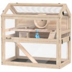 Hamsterio narvelis su trimis aukštais, akriliniais langais ir priedais 76x45 cm – Paveikslėlis 9