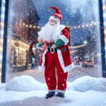 Kalėdinė dekoracija Kalėdų senelis, 120 cm, dainuojanti ir judanti figūra – Paveikslėlis 8
