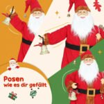 Kalėdinė dekoracija Kalėdų senelis 120 cm su judesio sensoriumi ir dainomis – Paveikslėlis 6