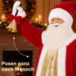 Kalėdinė dekoracija Kalėdų senelis, 150 cm, dainuojantis ir animuotas – Paveikslėlis 6