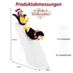 Kalėdinė dekoracija su traukiniu Kalėdų seneliu ir čiuožiančiais pingvinais (Įvairiaspalvė) – Paveikslėlis 2
