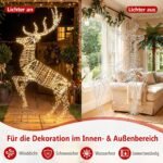 Kalėdinė elnio figūra su 1200 LED lempučių (Balta) – Paveikslėlis 5