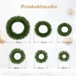 Kalėdinių vainikų rinkinys 6 vnt. (Žalia) – Paveikslėlis 2