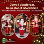 Kalėdų Senelio figūra su jutikliais ir judančiomis detalėmis, 150 cm – Paveikslėlis 7
