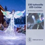 Kalėdų angelas su 230 LED lempučių 160 cm (Balta) – Paveikslėlis 3