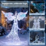 Kalėdų angelas su 230 LED lempučių 160 cm (Balta) – Paveikslėlis 5