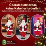 Kalėdų senelis 120 cm, animuotas, su judančia galva, rankomis ir muzika – Paveikslėlis 7