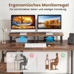 Kampinis darbo stalas su monitoriaus lentyna ir krovimo stotele (Ruda) – Paveikslėlis 3