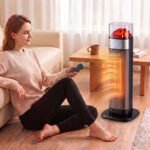 Keraminis šildytuvas 2000W su nuotolinio valdymo pulteliu ir 3D liepsnos efektu – Paveikslėlis 10