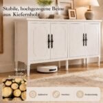 Komoda su 4 durelėmis ir reguliuojamomis lentynomis (Balta) – Paveikslėlis 5