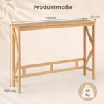 Konsolinis stalas iš bambuko su apsauga nuo apvirtimo (Natūrali) – Paveikslėlis 2