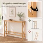 Konsolinis stalas iš bambuko su apsauga nuo apvirtimo (Natūrali) – Paveikslėlis 3