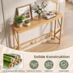 Konsolinis stalas iš bambuko su apsauga nuo apvirtimo (Natūrali) – Paveikslėlis 4