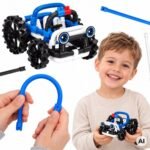 Konstrukcinis 3D rinkinys automobiliui iš 49 detalių