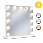 Kosmetinis veidrodis su LED apšvietimu 50x40 cm