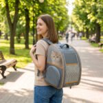 Kuprinė gyvūnams iki 5 kg su kietu dugnu ir tinkliniais langeliais – Paveikslėlis 10
