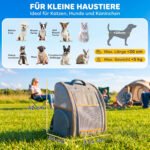 Kuprinė gyvūnams iki 5 kg su kietu dugnu ir tinkliniais langeliais – Paveikslėlis 3