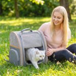Kuprinė gyvūnams iki 5 kg su kietu dugnu ir tinkliniais langeliais – Paveikslėlis 9