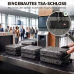 Lagaminų rinkinys iš 3 dalių su TSA spyna ir 360° besisukančiais ratukais – Paveikslėlis 7