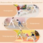 Laipiojimo rinkinys vaikams 4-in-1 su čiuožykla ir arka (Balta) – Paveikslėlis 5