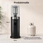 Lauko dujinis šildytuvas su ratukais (Juoda) – Paveikslėlis 2