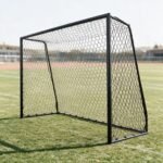 Lauko futbolo vartai su metaliniu rėmu (Juoda) – Paveikslėlis 2