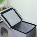 Lauko namelis katėms su platforma ir nuimamu stogu, 70x43x45 cm – Paveikslėlis 9