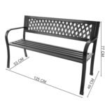 Lauko suoliukas su atlošu, 125 cm – Paveikslėlis 9