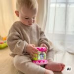 Lavinamasis muzikinis žaislas 3in1 kūdikiams su ropojimo voleliu – Paveikslėlis 2