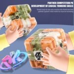 Loginis žaislas 3D labirinto kubas, žalias – Paveikslėlis 13