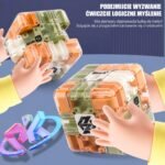 Loginis žaislas 3D labirinto kubas, žalias – Paveikslėlis 6