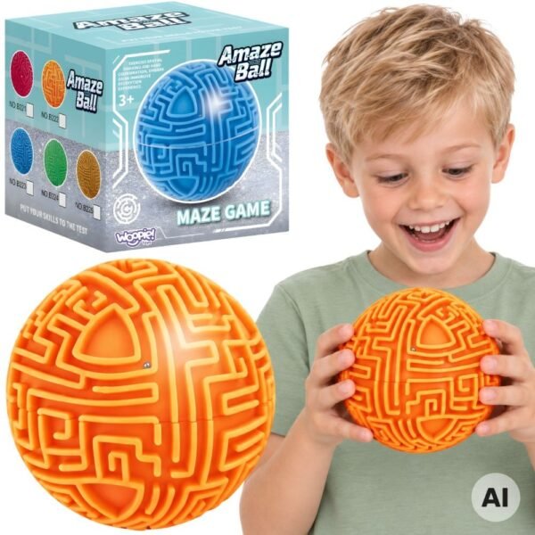 Loginis žaislas 3D rutulio formos labirintas