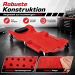Mechaniko gultas su 6 ratukais ir įrankių dėtuvėmis 101 x 47 x 11 cm (Raudona) – Paveikslėlis 5