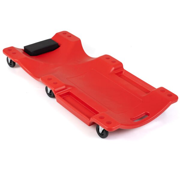 Mechaniko gultas su 6 ratukais ir įrankių dėtuvėmis 101 x 47 x 11 cm (Raudona)