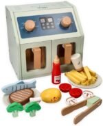Medinė gruzdintuvė su maisto produktais ir garso efektais