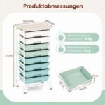 Mobilus organizatorius su 8 stalčiais ir metaliniu rėmu (Žalia) – Paveikslėlis 2