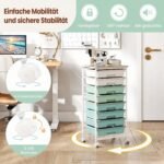 Mobilus organizatorius su 8 stalčiais ir metaliniu rėmu (Žalia) – Paveikslėlis 5
