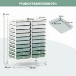 Mobilus organizatorius su metaliniu rėmu ir 20 stalčių (Žalia) – Paveikslėlis 2