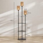 Pastatoma lempa su 3 lentynomis ir pintais gaubtais – Paveikslėlis 3