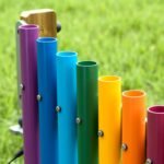 Pastatomi spalvoti universalūs garso vamzdžiai su lazdelėmis, 95 cm – Paveikslėlis 4