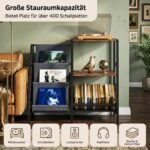 Plokštelių grotuvo stovas su atviromis lentynomis (Rūdžių ruda) – Paveikslėlis 4