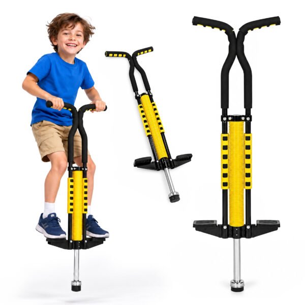 Pogo lazda vaikams iki 80 kg su plienine konstrukcija