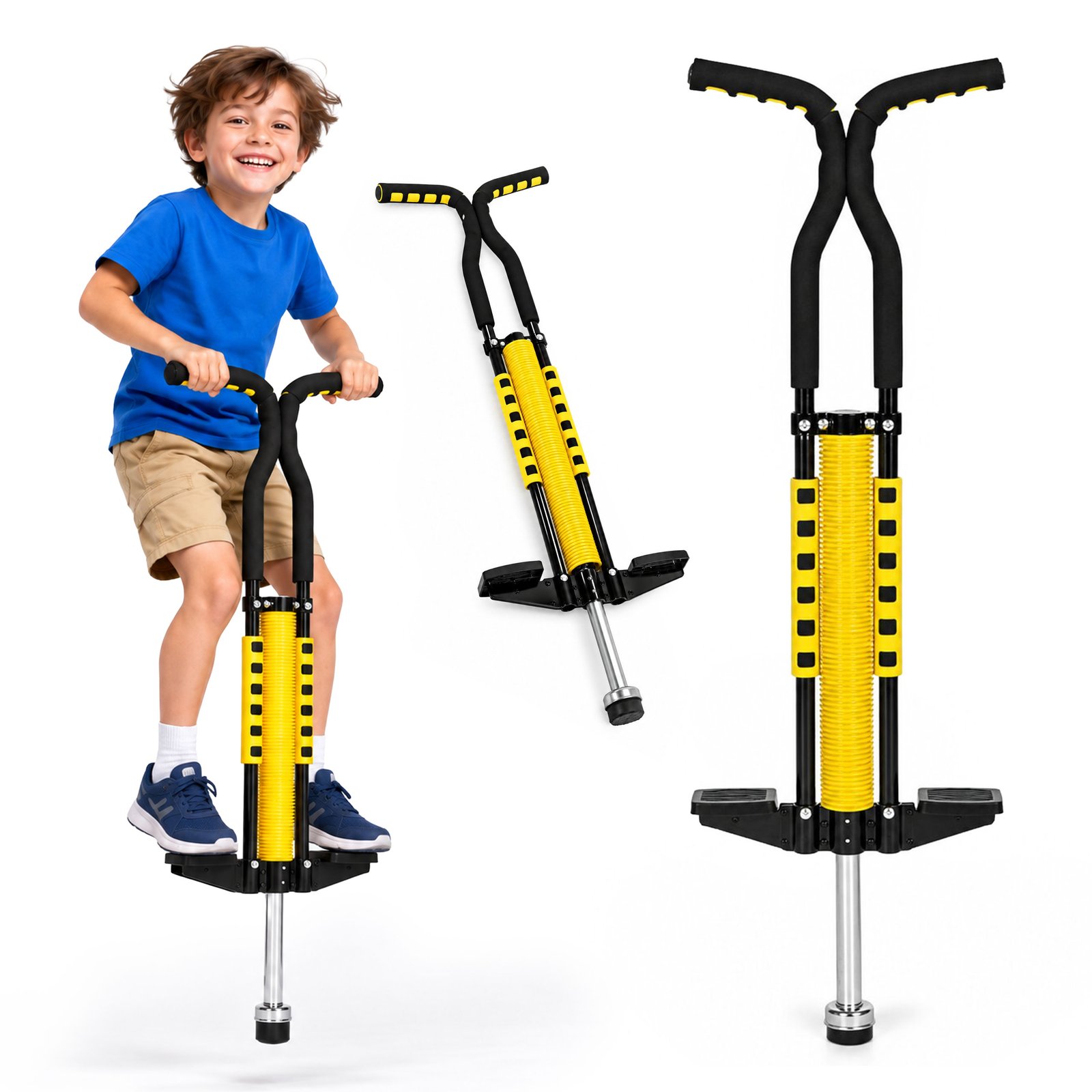 Pogo lazda vaikams iki 80 kg su plienine konstrukcija Pogo lazda vaikams iki 80 kg su plienine konstrukcija